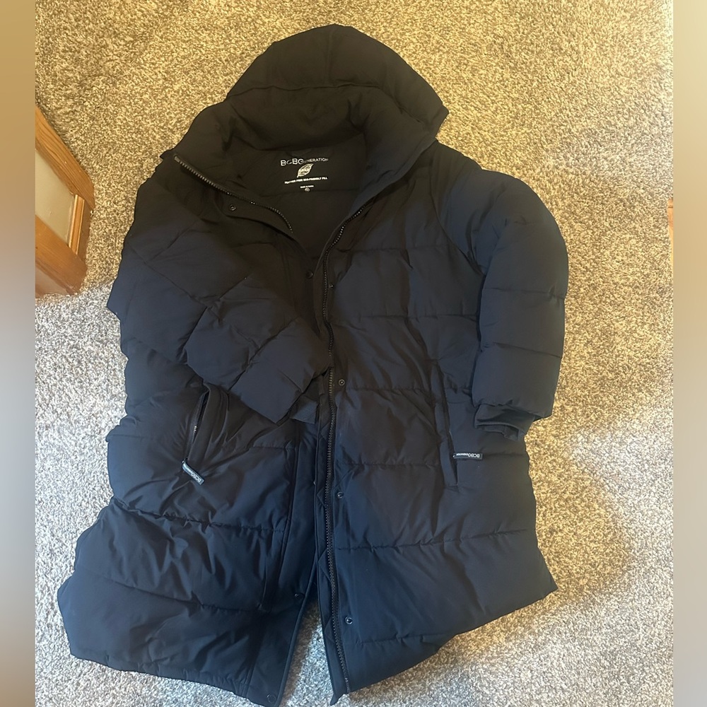 Super Warm XXL BCBGeneration Quilted Black Puffer Jacket